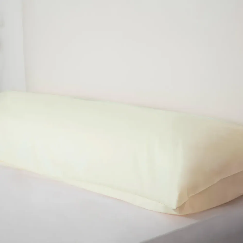 Ivory Bolster Pillowcase 50 x 182cm - Cream, Cotton Polyester