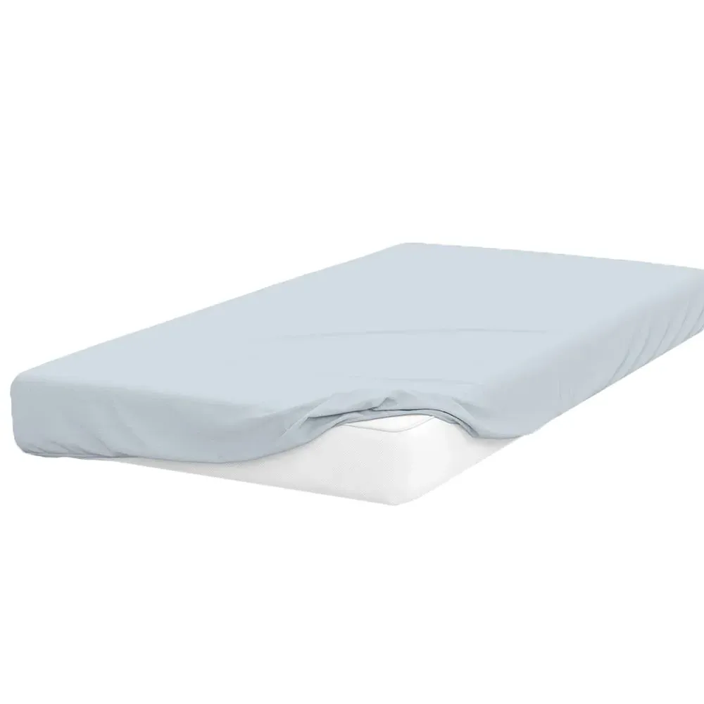 King Size Deep Fitted Bed Sheet - Duck Egg, Cotton Polyester