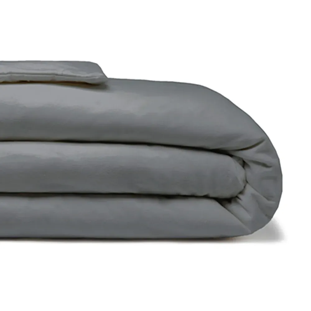 King Size Duvet Cover - Charcoal, Brushed Cotton