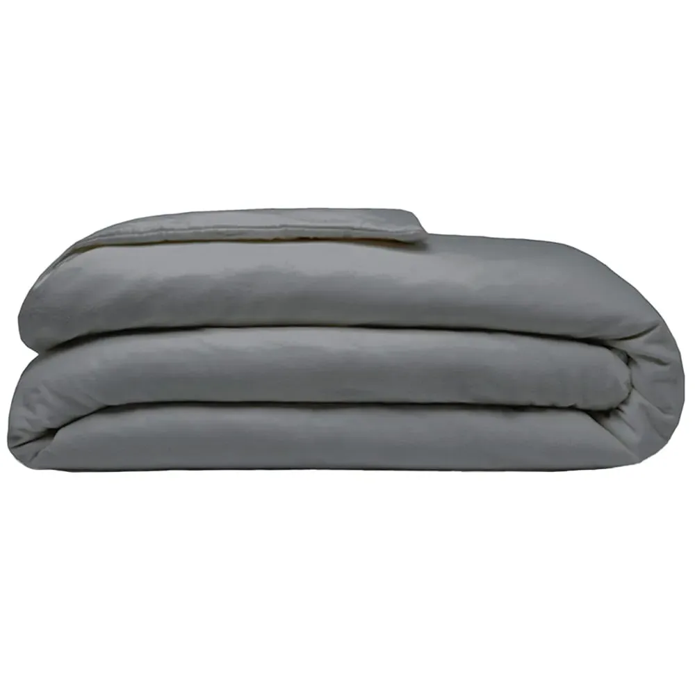 King Size Duvet Cover - Charcoal, Brushed Cotton