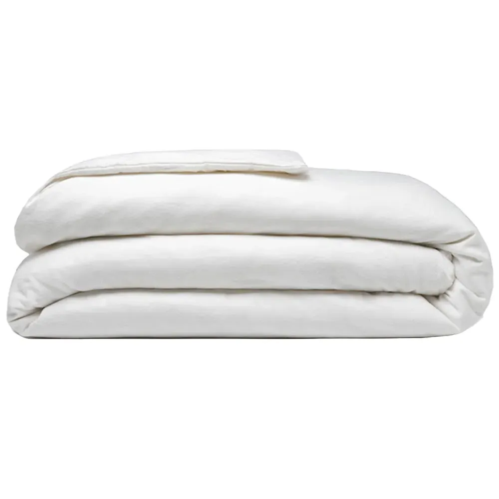 King Size Duvet Cover - White, Brushed Cotton
