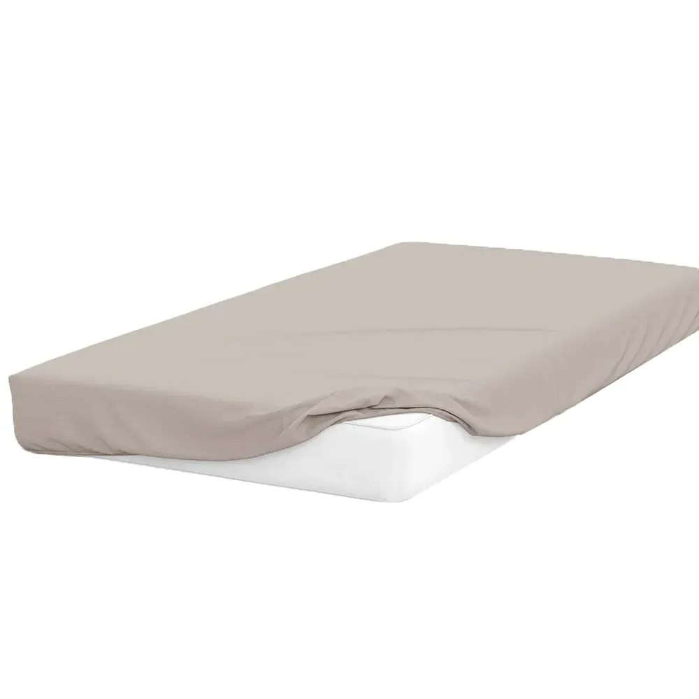 King Size Fitted Bed Sheet - Mushroom, Cotton Polyester image