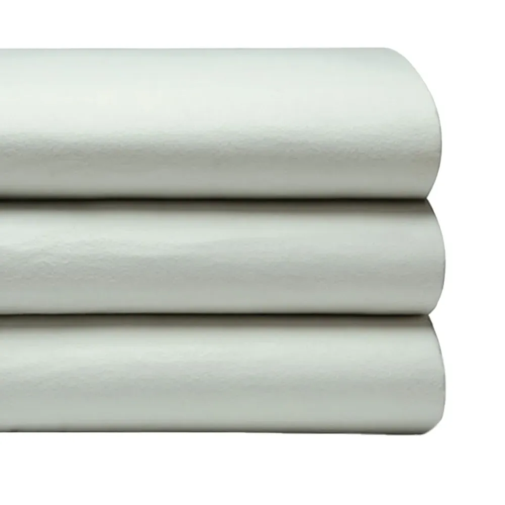 King Size Flat Bed Sheet - Green, Brushed Cotton