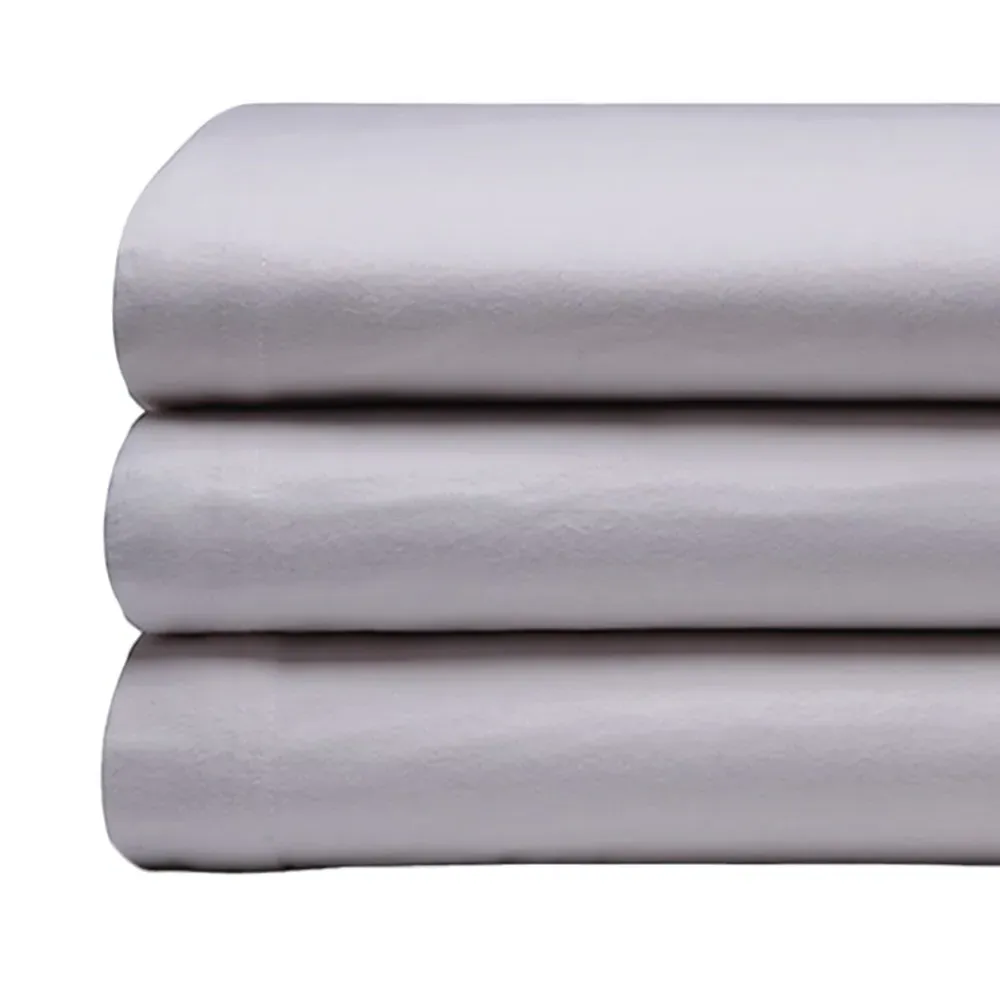 King Size Flat Bed Sheet - Heather, Brushed Cotton