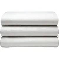 King Size Flat Bed Sheet - White, Brushed Cotton