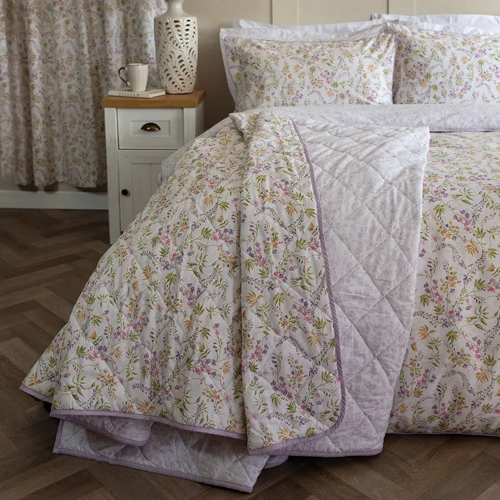 Kira King Size Floral Bedspread - Multi