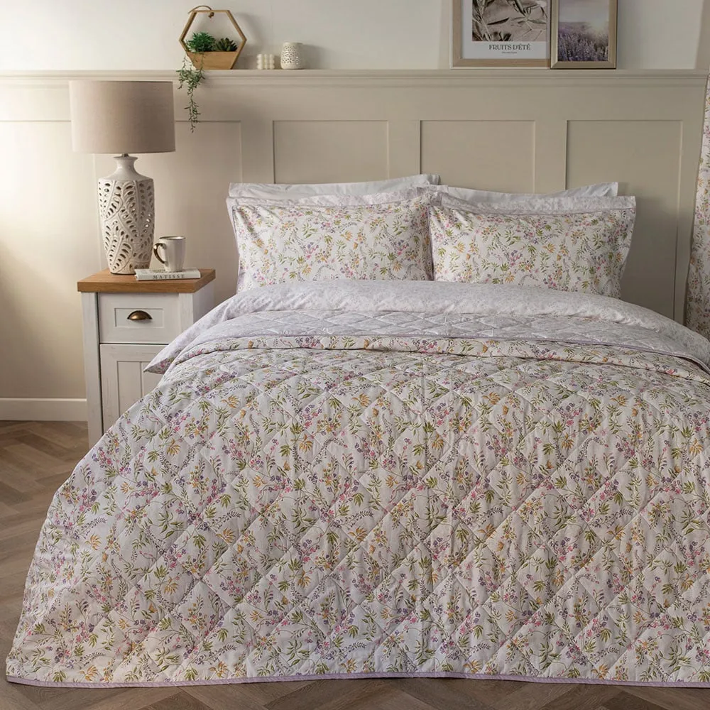 Kira King Size Floral Bedspread - Multi