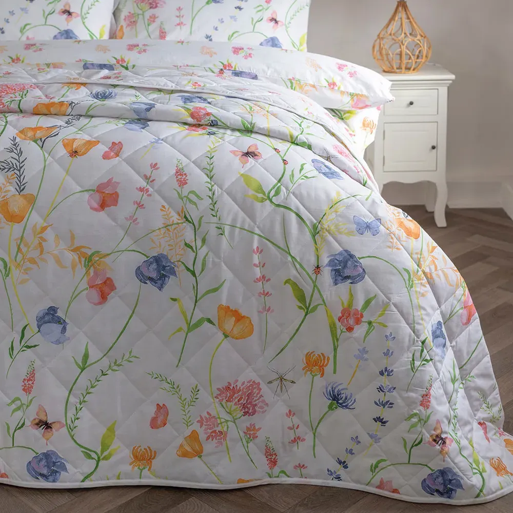 Larissa King Size Floral Bedspread - Multi