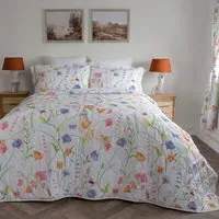 Larissa King Size Floral Bedspread - Multi