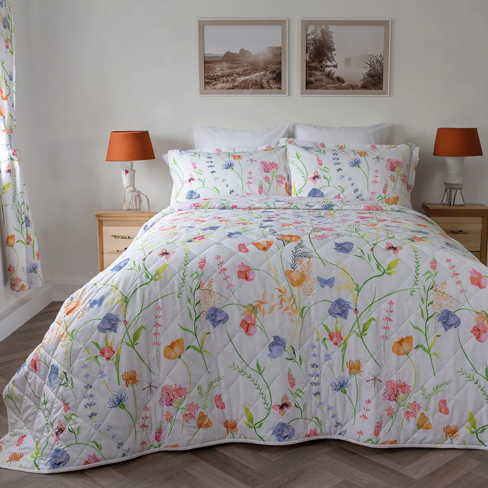 Larissa King Size Floral Bedspread - Multi