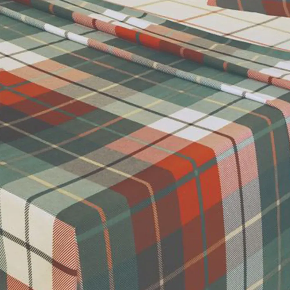 Lomond Double Fitted Bed Sheet - Terracotta, Brushed Cotton