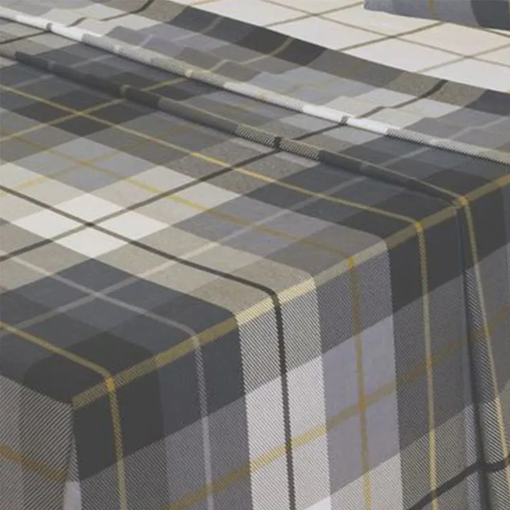 Lomond Single Fitted Bed Sheet - Blue, Brushed Cotton