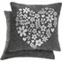 Love Heart Cushion Cover - Charcoal