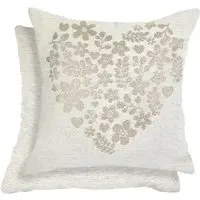 Love Heart Cushion Cover - Natural