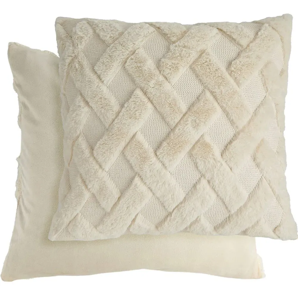 Newton Cross Hatch Cushion Cover - Cream