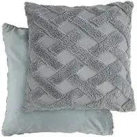 Newton Cross Hatch Cushion Cover - Silver