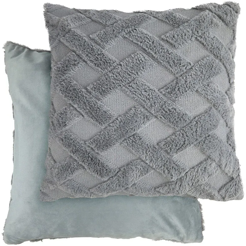 Newton Cross Hatch Cushion Cover - Silver