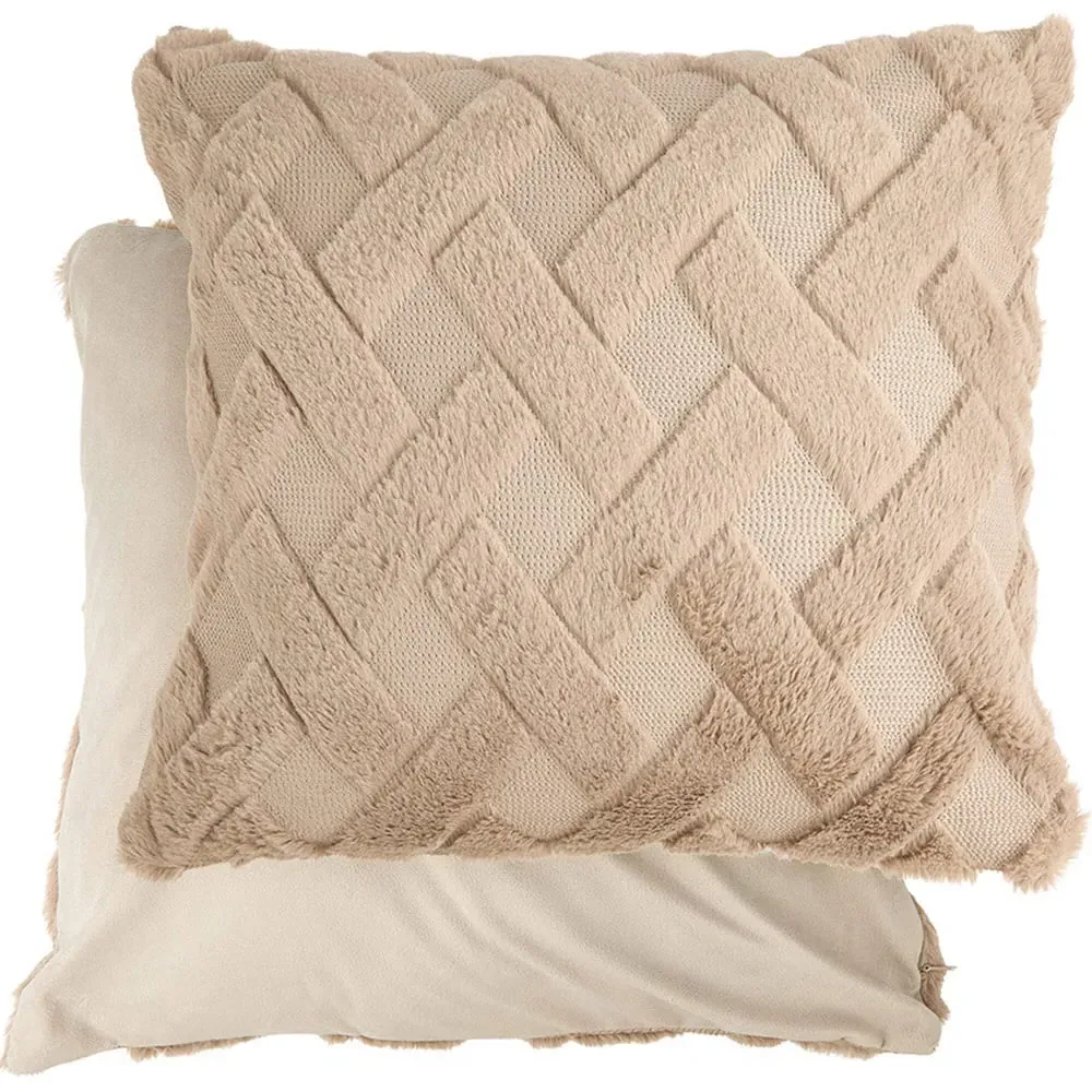Newton Cross Hatch Cushion Cover - Taupe