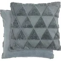 Newton Triangle Soft Touch Cushion Cover - Charcoal