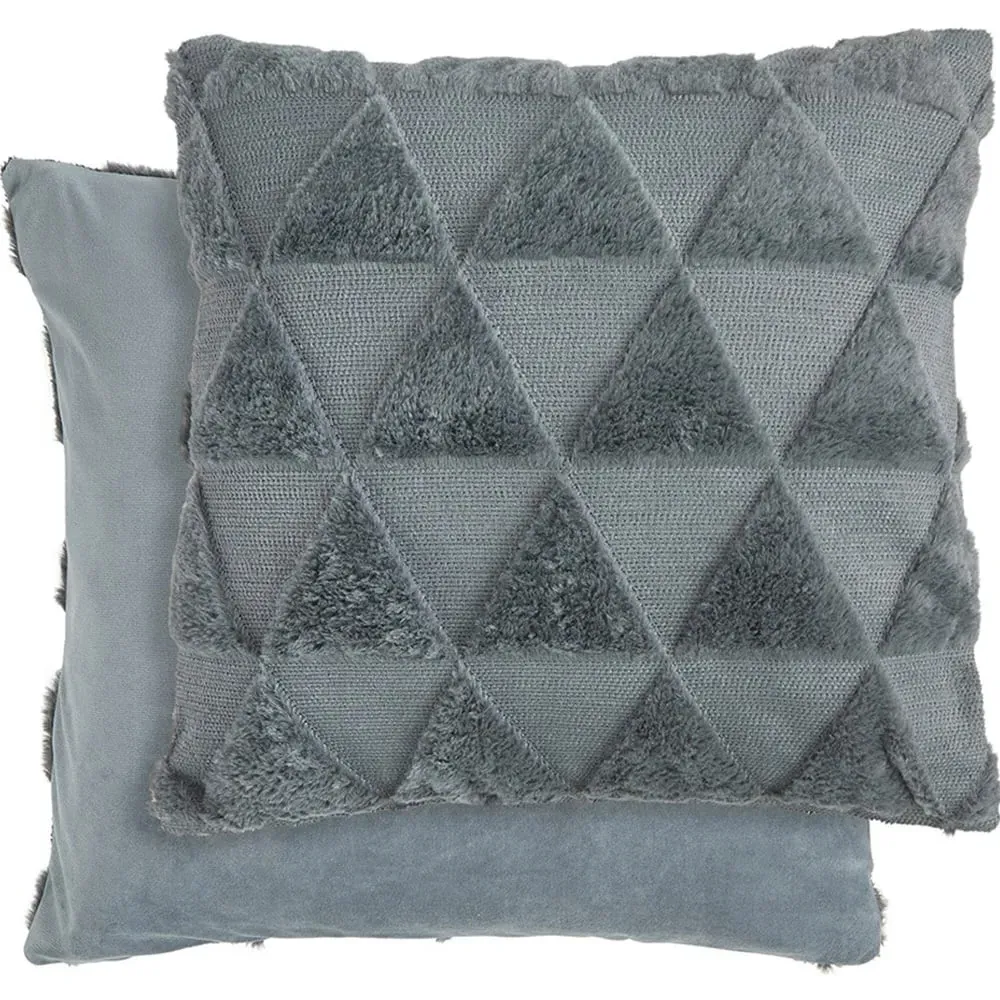 Newton Triangle Soft Touch Cushion Cover - Charcoal