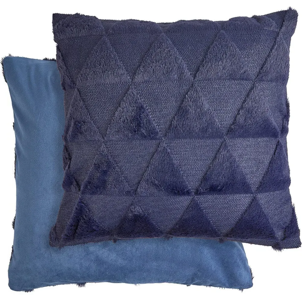 Newton Triangle Soft Touch Cushion Cover - Navy