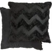 Newton Zig Zag Cushion Cover - Black