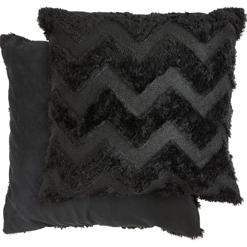 Newton Zig Zag Cushion Cover - Black image