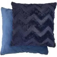 Newton Zig Zag Cushion Cover - Navy