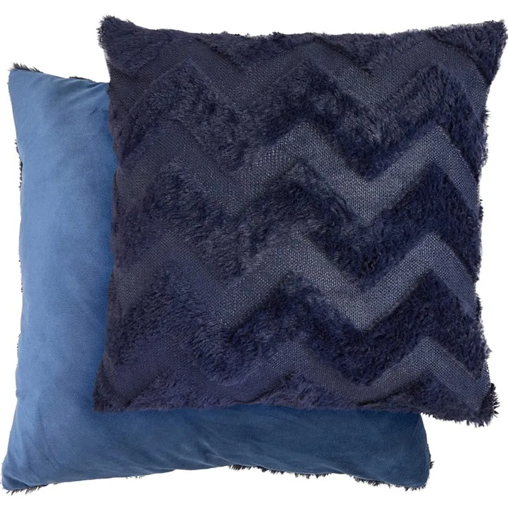 Newton Zig Zag Cushion Cover - Navy