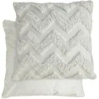 Newton Zig Zag Cushion Cover - White