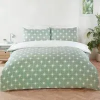 Northern Stars Double Duvet Set - Green, Microfibre