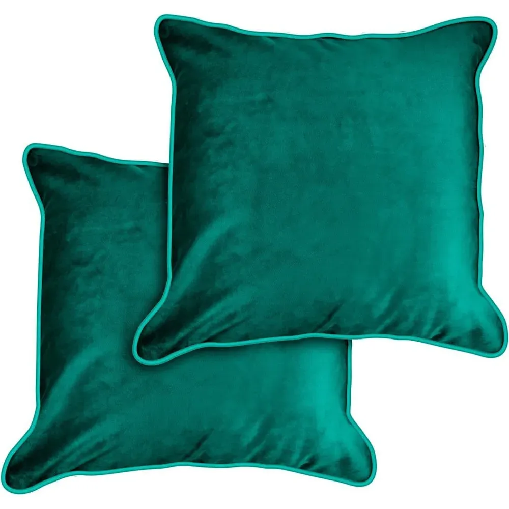 Plush Velvet Cushion Cover - Green