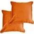 Plush Velvet Cushion Cover - Orange