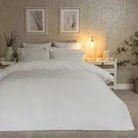Samara Super King Size Duvet Set - White