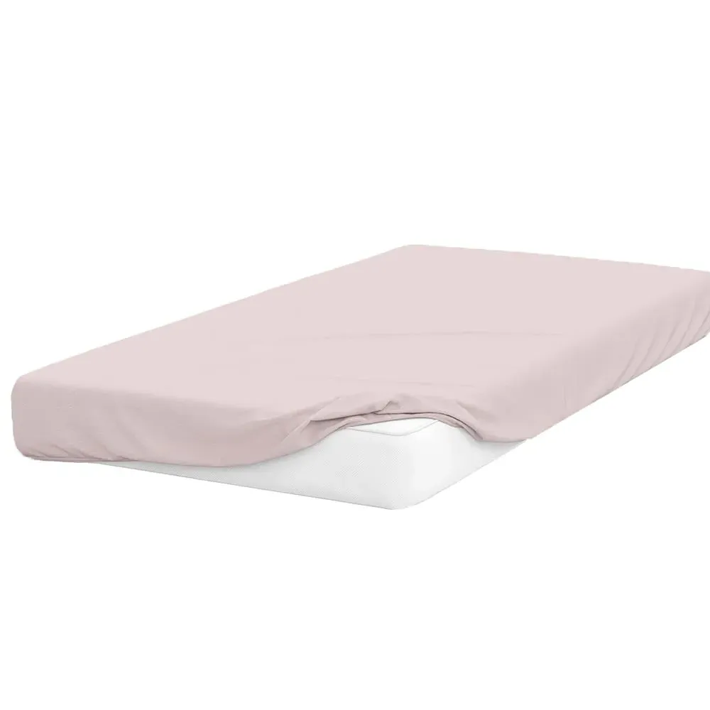Serene Single Fitted Bed Sheet - Pink, Cotton Polyester image