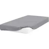 Single Deep Fitted Bed Sheet - Grey, Cotton Polyester