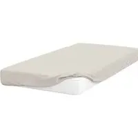 Single Deep Fitted Bed Sheet - Ivory, Cotton Polyester