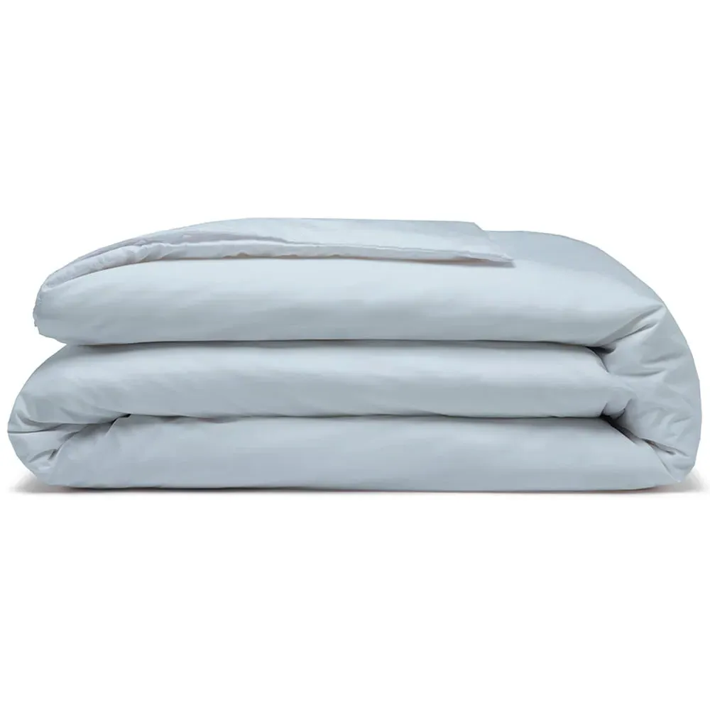 Single Duck Egg Duvet Cover - Blue, Cotton Polyester