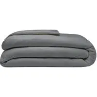 Single Duvet Cover - Charcoal, Brushed Cotton