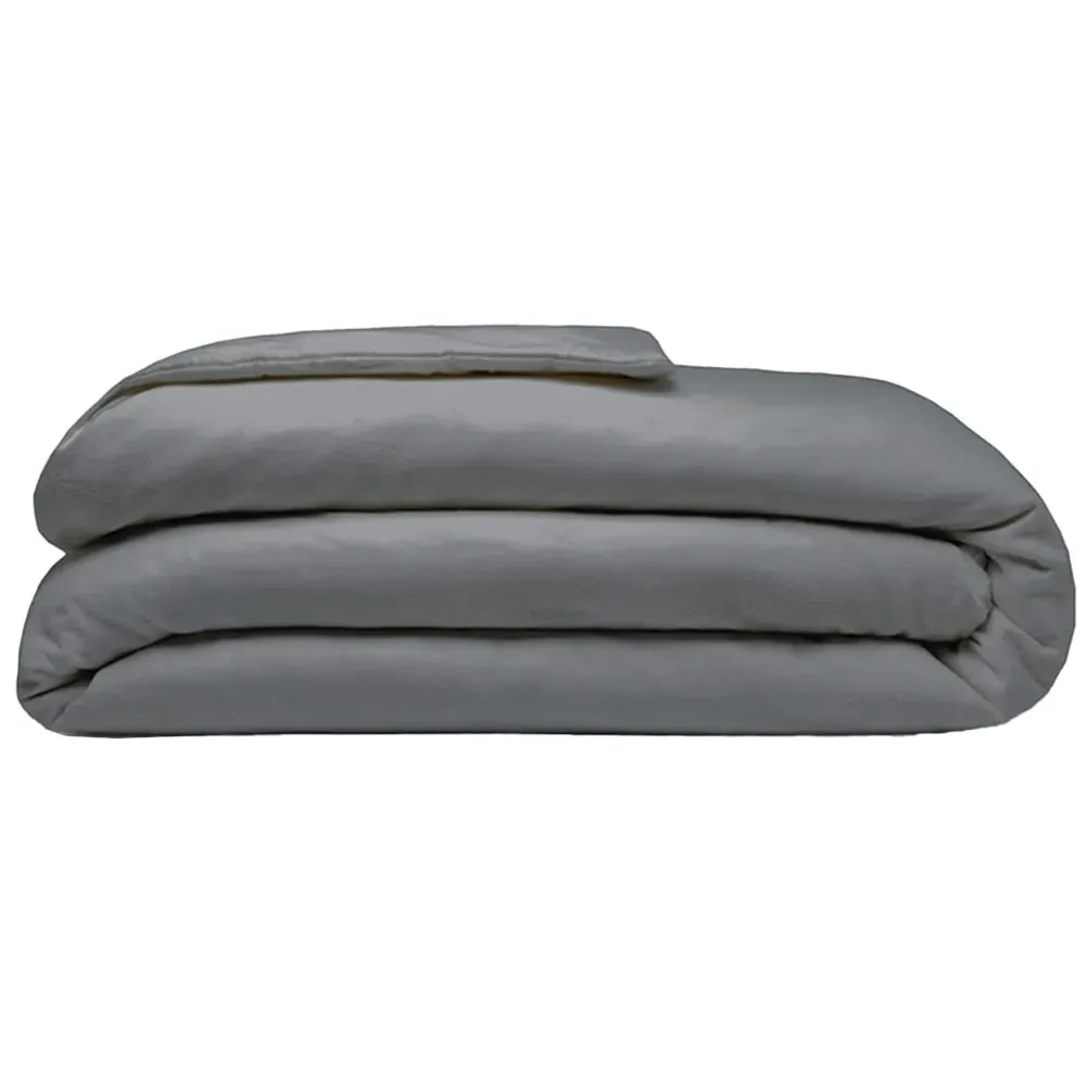 Single Duvet Cover - Charcoal, Brushed Cotton