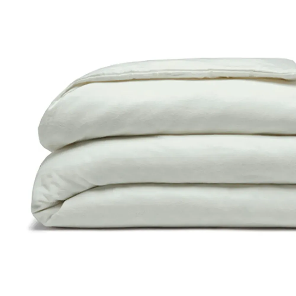 Single Duvet Cover - Green, Brushed Cotton