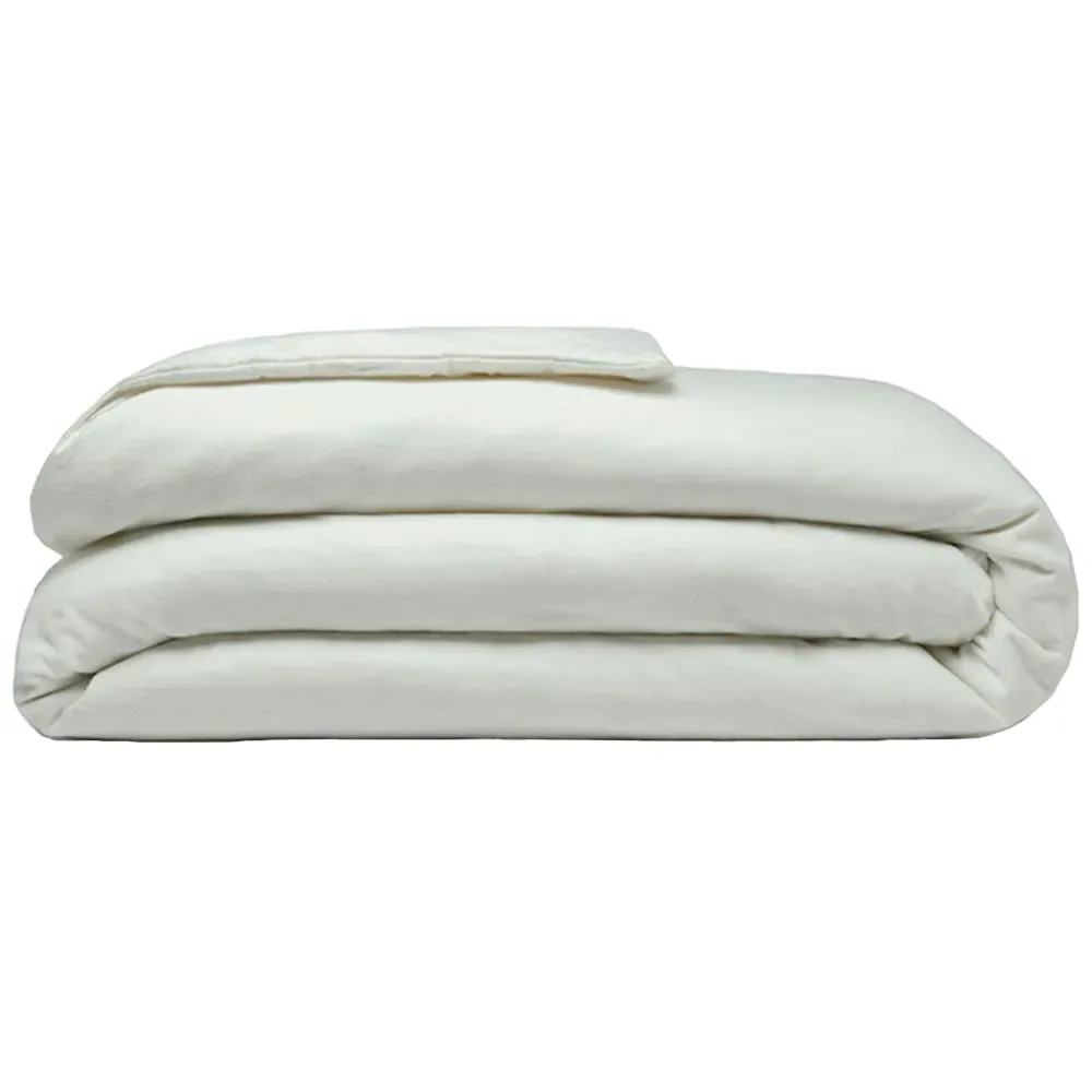 Single Duvet Cover - Green, Brushed Cotton