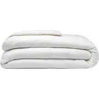 Single Duvet Cover - White, Brushed Cotton