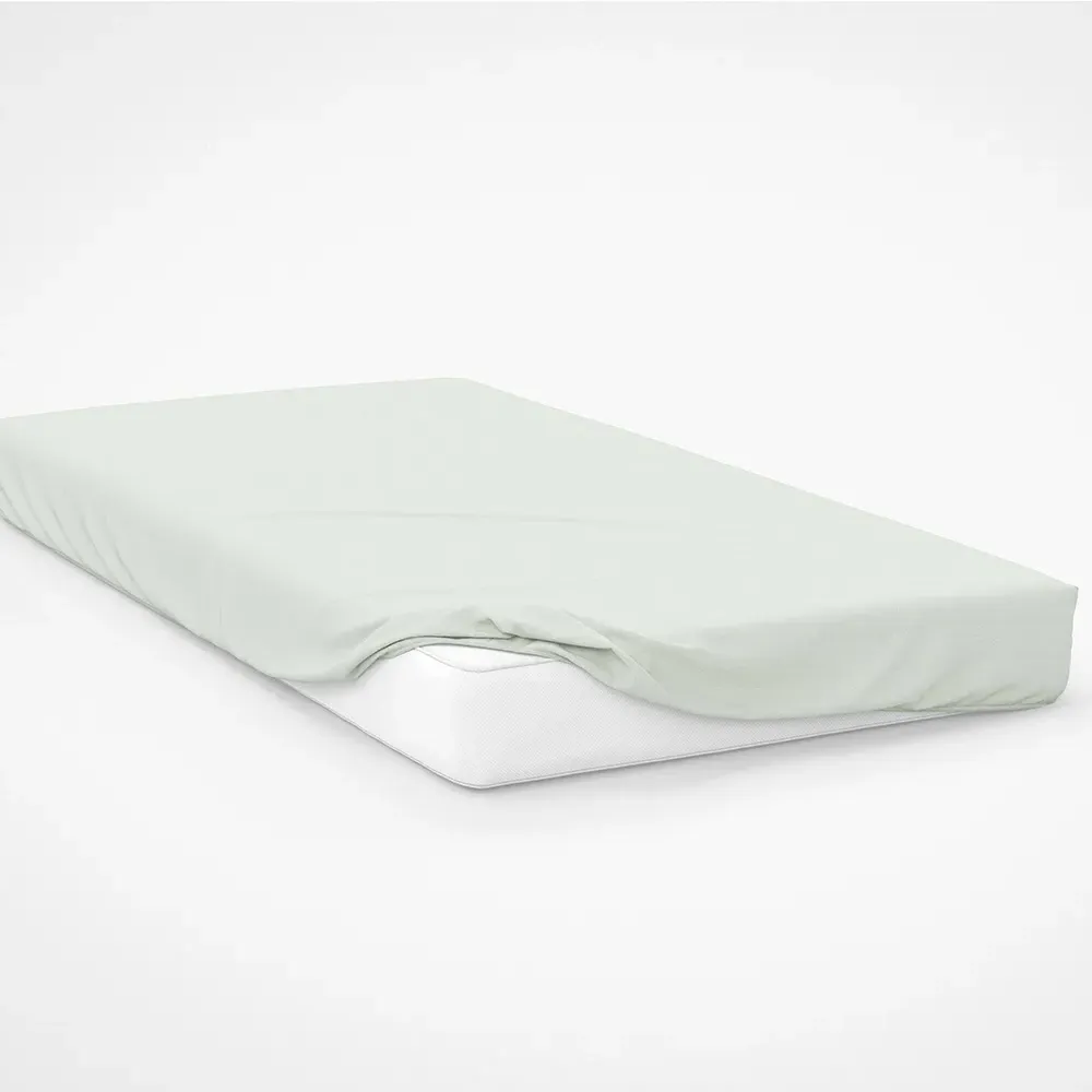 Single Fitted Bed Sheet - Apple Green, Brushed Cotton