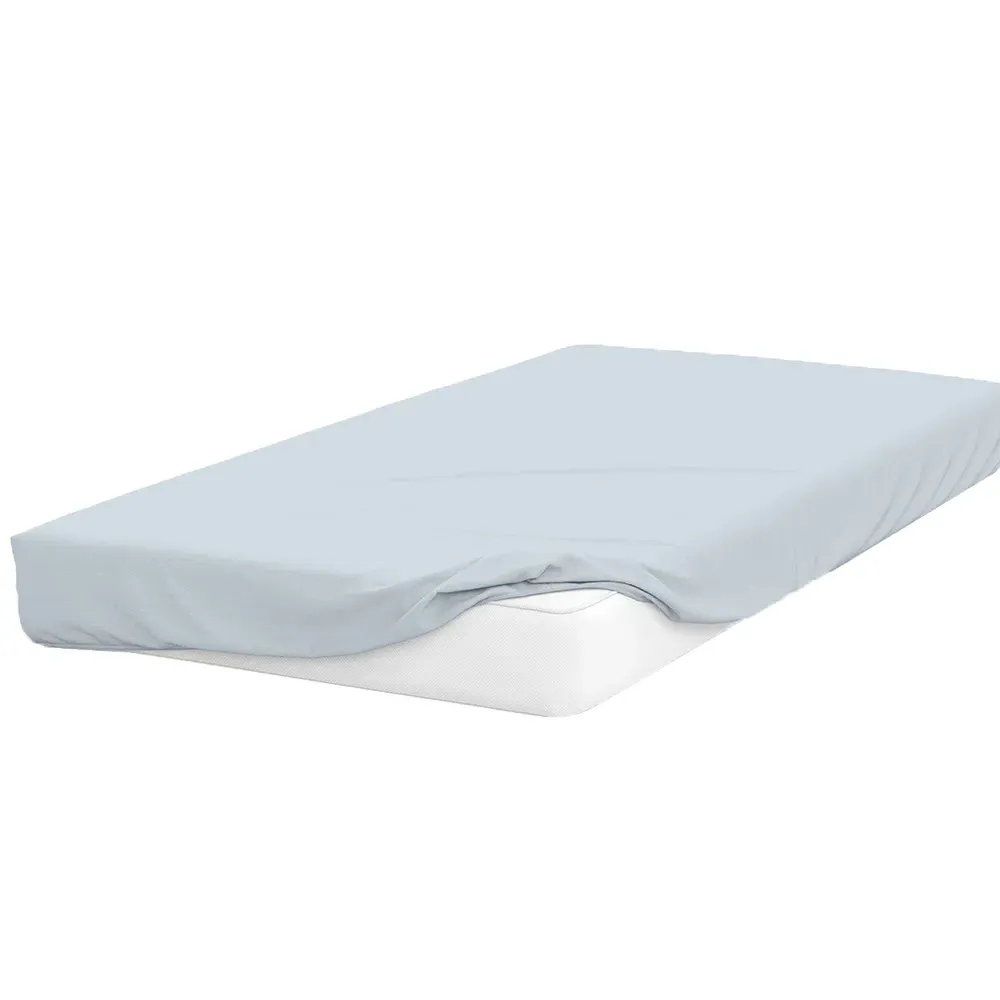 Single Fitted Bed Sheet - Duck Egg, Cotton Polyester image