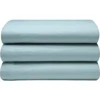 Single Flat Bed Sheet - Blue, Brushed Cotton