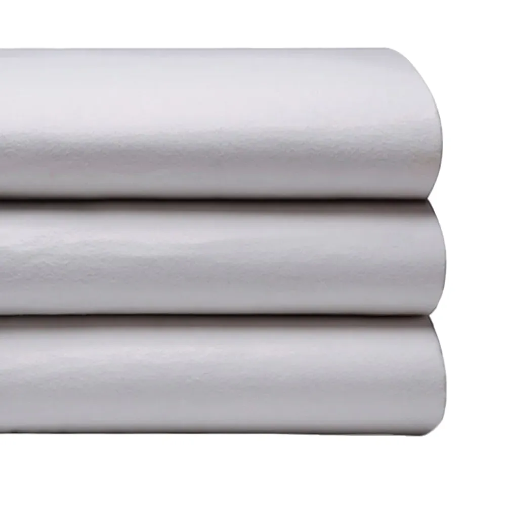 Single Flat Bed Sheet - Grey, Brushed Cotton