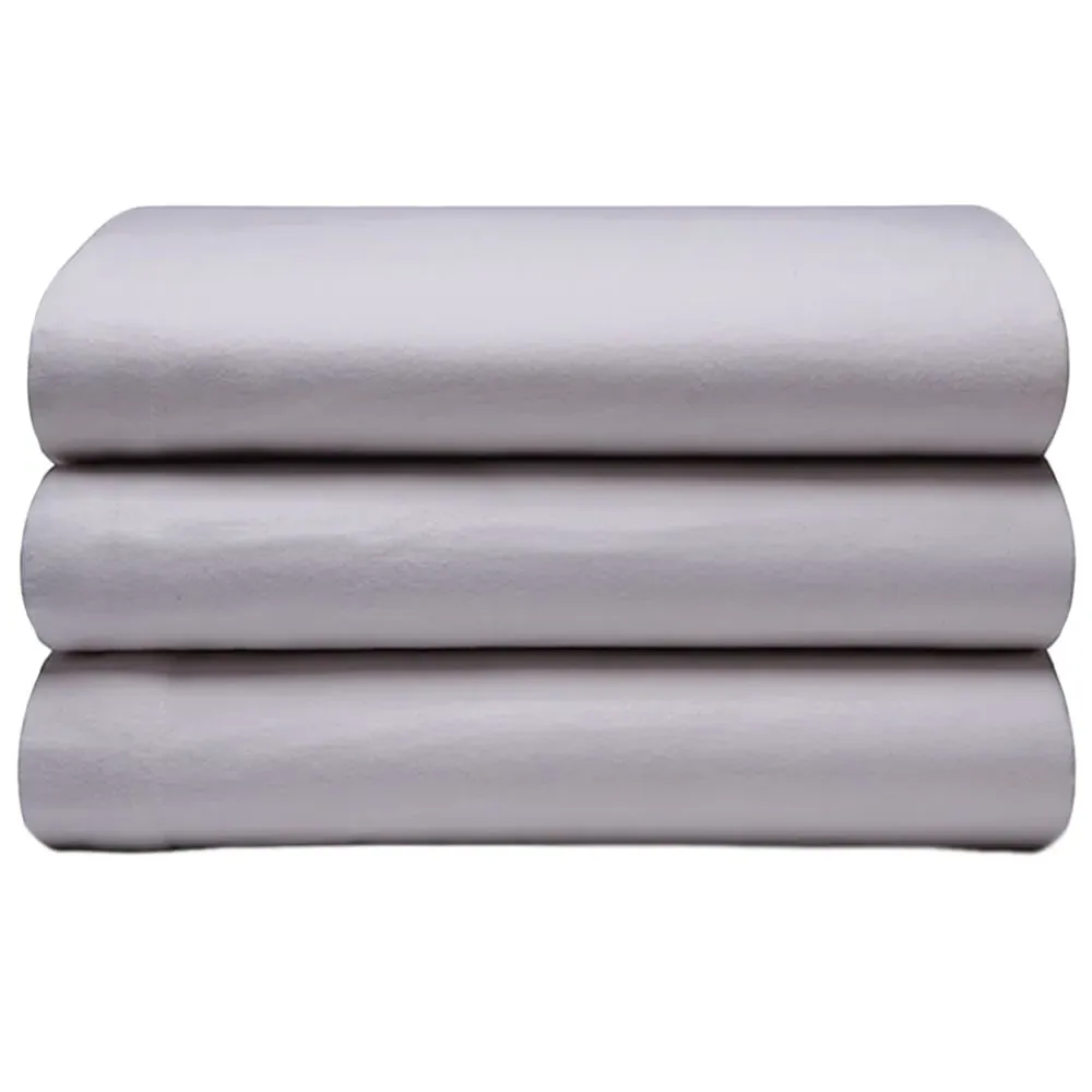 Single Flat Bed Sheet - Heather, Brushed Cotton