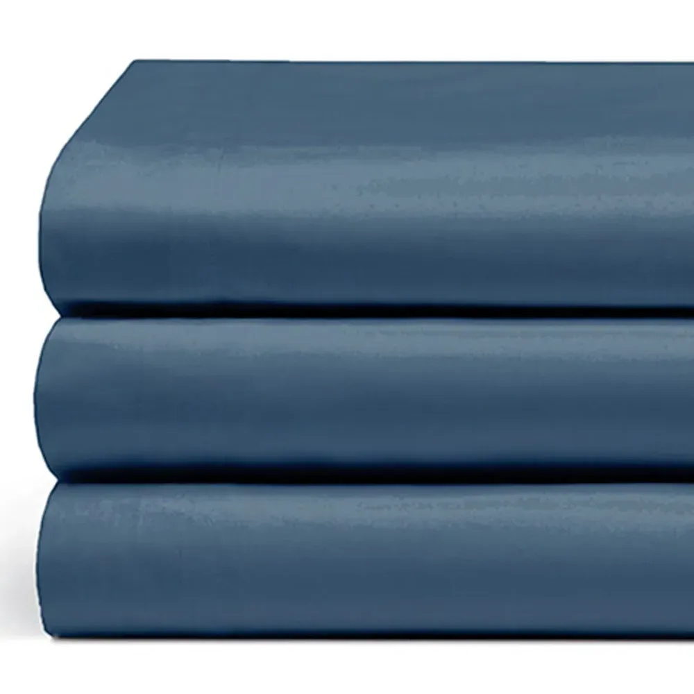 Single Flat Bed Sheet - Navy
