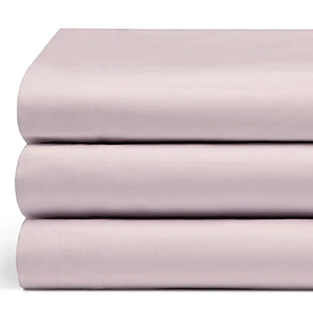 Single Flat Bed Sheet - Pink, Cotton Polyester
